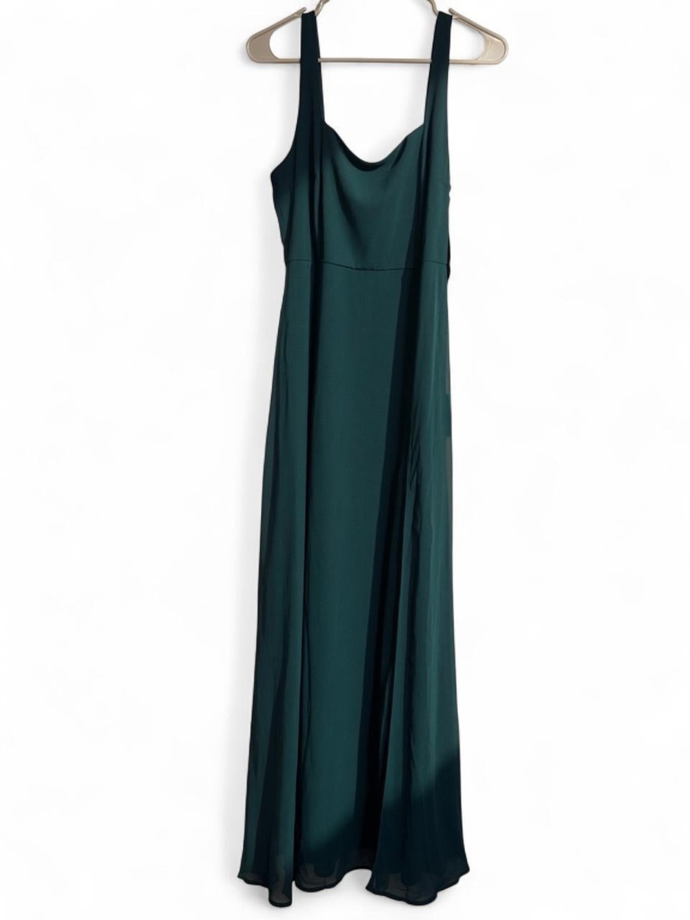 Lulus Womens Whimsygoth NWT Cowl Neck Maxi Dress Size M Forest Emerald Green NWT - Picture 4 of 6